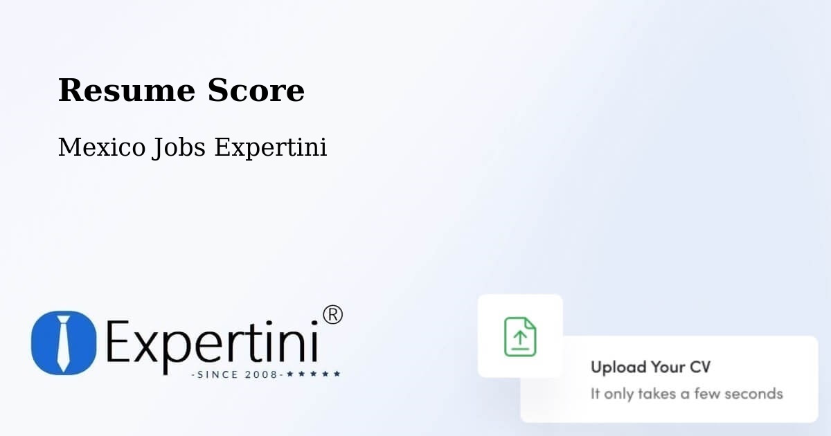 Resume Score & Job Description Match Tool – Simón Sarlat - Mexico Jobs Expertini